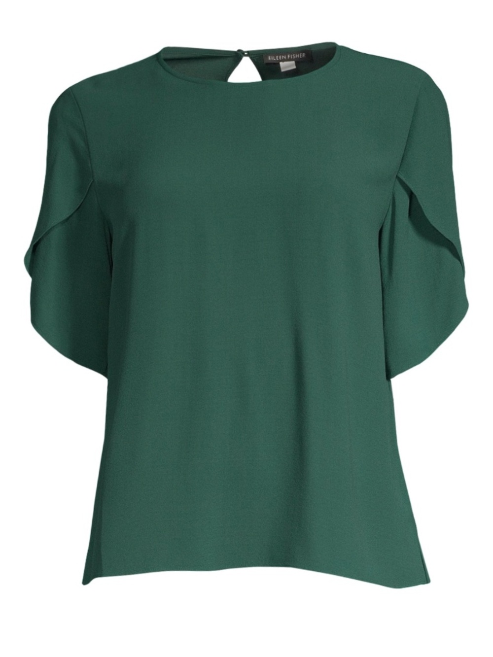 Eileen Fisher Silk Georgette Tulip Sleeve Top